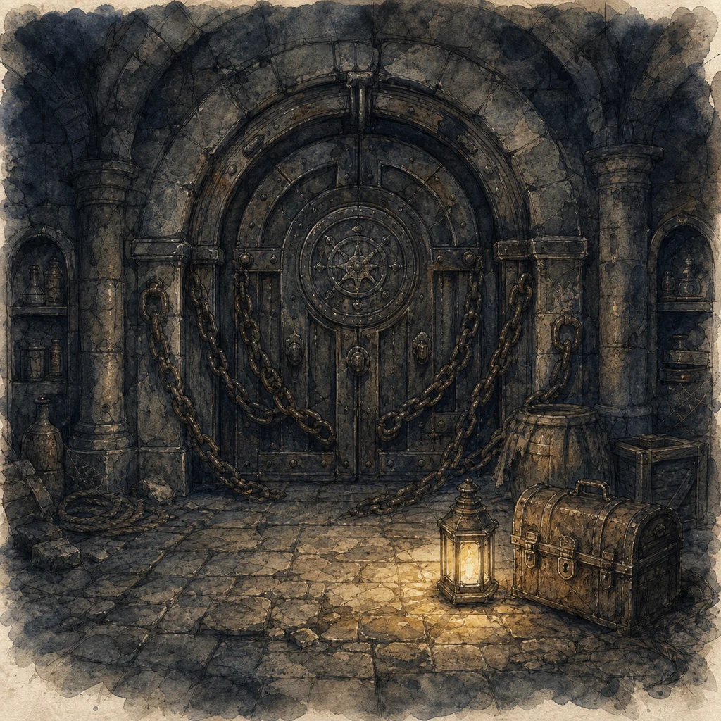 지하 봉인고 무대 그림