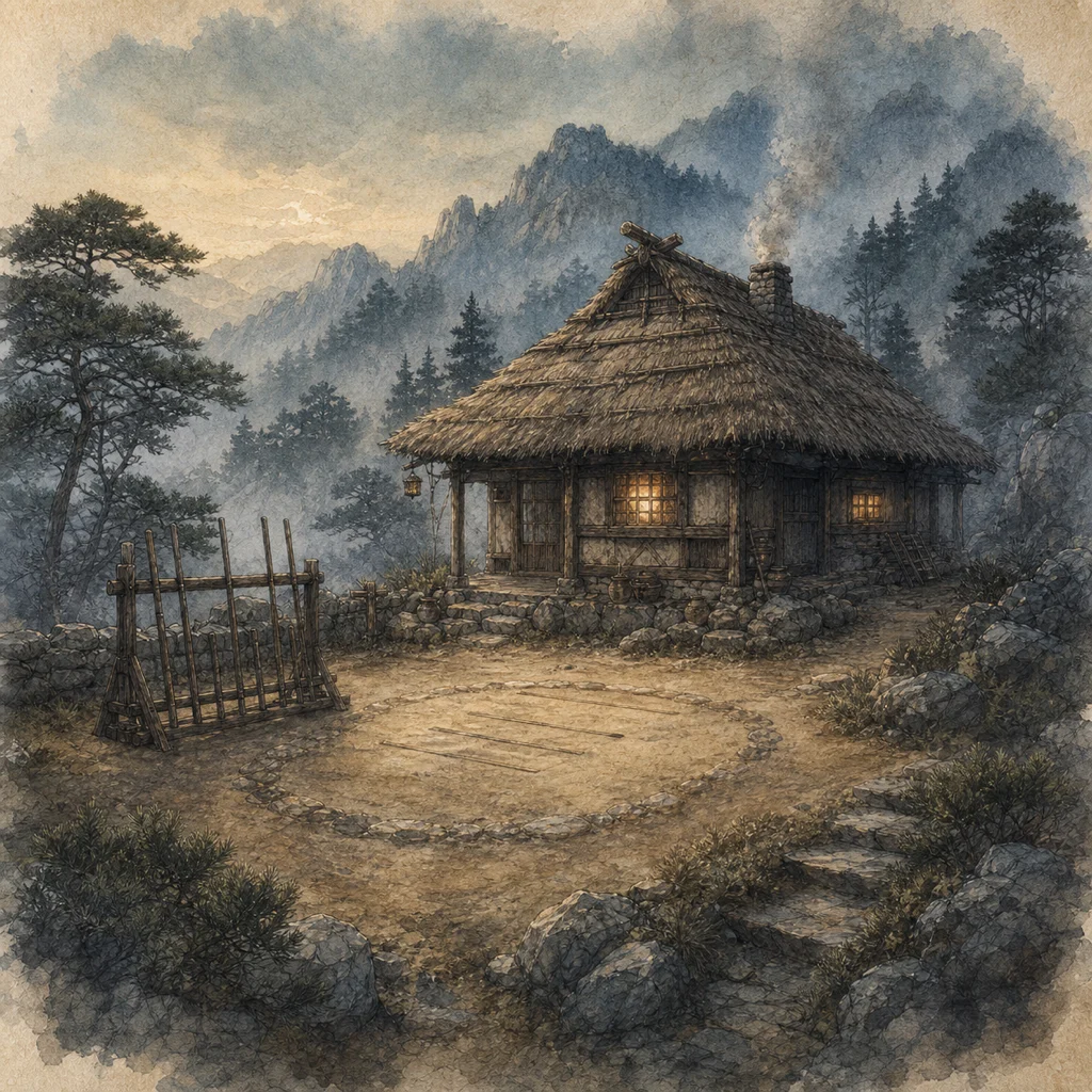 스승의 초당 무대 그림