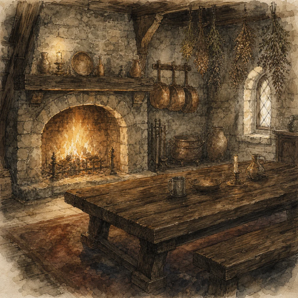 화덕 홀 무대 그림